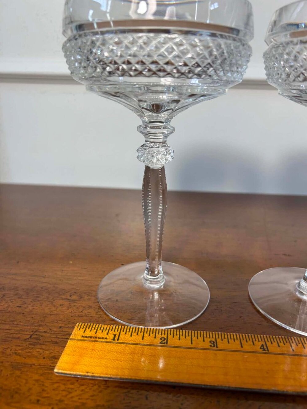 Riekes-Crisa lead crystal champagne coupes - Picture 6 of 10